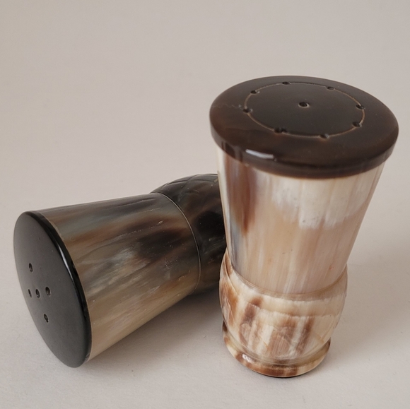 Buffalo Horn Salt and Pepper Shakers, set of 2 pieces - Picture 6 of 6